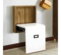 Tabouret Pliant Mural pour Changer De Chaussures, Siège Mural Pliable Bicolore, Chaise Murale Escamotable Gain De Place pour Entrée/Couloir