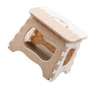 Tabouret Pliant Portable Pratique Maison, Beige PP | Gain de Place, Facile à Nettoyer, Usage Salle de Bain et Salon, Style Simple Créatif