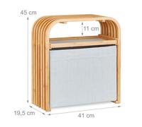 Helloshop26 Tabouret de rangement bambou - Marron