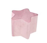 Tabouret Pouf Étoile En Velours Et Bois Lil Sofa Rose Pastel TU