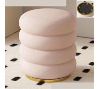 Tabouret pouf - Repose-pieds rond doux pour salon et chambre à coucher - Siège de maquillage confortable et mobilier d'appoint élégant (couleur : tissu technique)