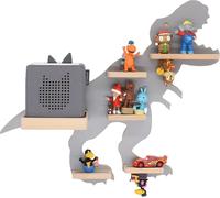 Tabouret pour enfants Dinosaur animal / Suspendu pour Tonie Box and Tonie Figures / Shelf / H. 44 x W. 52 x D. 19 / Wall Shelf Music Box and Figures Storage with Magnetic Inserts / Storage Shelf Wood
