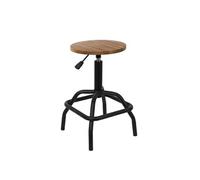 Tabouret Réglable Vintage en Bois d'Orme et Métal - VARUS - ALTOBUY Bois G