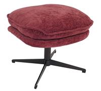 Tabouret avec coussin HWC-P32, Pouf/repose-pieds Ottomane Tissu/Textile Chenille (370 g/m²) ~ baie