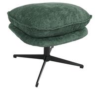 Tabouret rembourré HWC-P32, tabouret/repose-pieds repose-pieds ottomane tissu/textile chenille (370 g/m²) vert