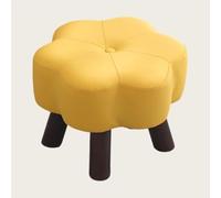 Tabouret Repose-pieds, Pouf En Forme De Fleur, Petit Tabouret À Chaussures, Repose-pieds Décoratif, Repose-pieds Avec Pieds En Bois Pour Petits Espaces, Salon, Chambre (rose) Yellow One Size
