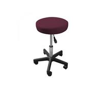 Vivezen Tabouret rond à roulettes – réglable 43,5–60,5 cm pivotable 360° – Prune