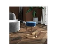 vidaXL Tabouret rond Bleu velours – Modèle 340254 – 1,91 kg