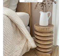 Tabouret rond en bois de suar d30 cm - lewa