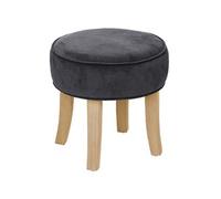 Pegane Tabouret rond en bois - Gris foncé