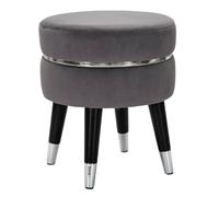 TABOURET PARIS GRIS/ARGENT