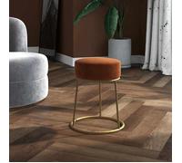 Tabouret rond Marron Velours