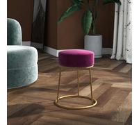 VidaXL Tabouret rond Violet Velours