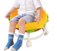 Tabouret roulant à roulettes en forme de hamburger avec assise rembourrée
