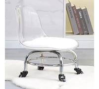 Tabouret Roulant avec Roues à roulement - Construction en Acrylique métal pour la Maison, Le, Le Bureau, Le Garage Le Fitness - Siè Confortable Polyvalent pour Les Massages Les activités