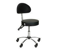 Tabouret roulant de cabinet médical noir