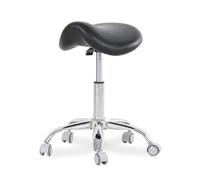 Tabouret roulant en acier inoxydable, tabouret pivotant robuste avec roues solides, chaise élévatrice pour bureau, barbier, cuisine, magasin