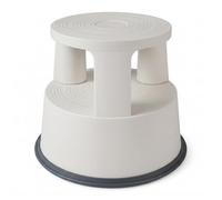 Tabouret Roulant en Plastique - Marchepied “Pied d’éléphant” avec roulettes, Escabeau antidérapant (Gris Clair)