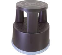 Tabouret roulant plastique, poids 2,9 kg, noir