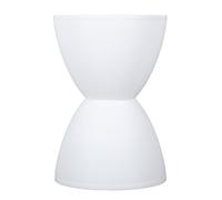 Tabouret Sablier Chic, Table D'appoint élégante pour Changer de Chaussures, Décoration de la Maison, Design Multifonctionnel 43x30cm (White)