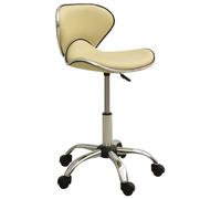 Tabouret salon spa VidaXL - Cream Similicuir