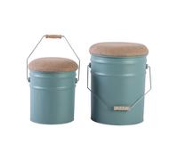 Tabouret seaux Leitmotiv (x2) Vert 39x31 cm