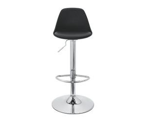 Tabouret semi-enveloppant dossier noir