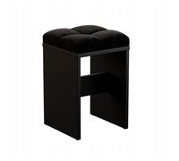 Tabouret / Siège pour coiffeuse table de maquillage ou salon / Noir assise velour 30x30x47cm