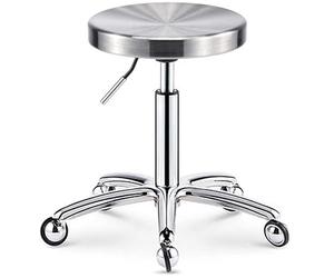 Tabouret sur roulettes Tabourets robustes Tabouret de beauté créatif en acier inoxydable Tabouret de maquillage Rotation à 360 ° Tabouret de coiffure Tabouret de barbier Beauté Chambre Tabouret de