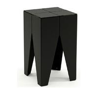 Tabouret/table à dossier en acier inoxydable e15 laqué noir poudré - E15 ES11 ZAHN STAHL SCHWARZ