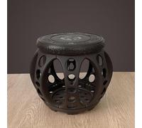Tabouret Tambour en céramique de Style Chinoiserie, Tabouret décoratif émaillé à Motifs doiseaux et de Fleurs, Table dappoint multifonctionnelle terrasse, Jardin, Balcon ou Salon (30 * 31cm)
