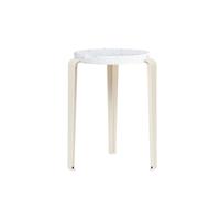Tabouret TipToe LOU en Plastique Recy lanc/blanc Crème