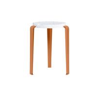 Tabouret TipToe LOU en Plastique Recy lanc/rouge Mandarine