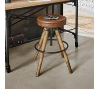Tabouret Twist marron H/Ø env. 55/64 cm