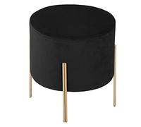 Atmosphera – Tabouret d'appoint Living – Velours Noir