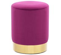 Tabouret Vert Moutarde et Doré Velours Repose-Pied Pouf Salon Couloir vidaXL