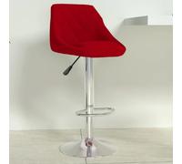 Tabouret vidaXL - Rouge bordeaux Velours