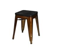 Tabouret vintage Liv H46 cm - Métal doré
