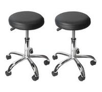 Mendler Lot de 2 tabourets de bar pivotants - Noir
