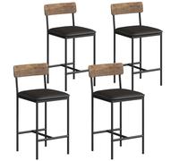 Tabourets Bar Lot de 4, Chaises Bar Cuisine, Tabouret Bar Industriel | Chaise de bar,Sièges Cuisine, Salle à Manger, idéal petit espace, appartement, coin repas