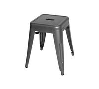 Tabourets Bas en Acier Gris Métal x 4 Bolero Bistro Gris G