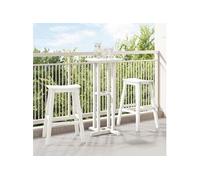 vidaXL Tabourets de bar, lot de 2, blanc, 52 x 43 x 73,5 cm, HDPE