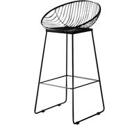 Tabourets de Bar à Hauteur réglable, chaises de comptoir de Cuisine 26/30 Pouces avec Dossier Creux, Pieds en métal et Repose-Pieds, tabourets de Bar Hauts Modernes pour Bistro et pub (Noir,