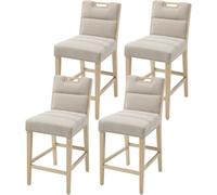 Tabourets de bar - Chaises de bar - Chaises de cuisine - Tabourets de comptoir - Chaises de salle à manger - Lot de 4 - Revêtus en velours