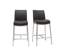 Tabourets de bar design noirs H70 cm (lot de 2) OLLY