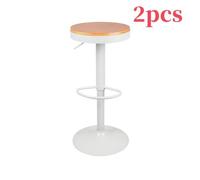 Tabourets de bar en planches rondes Blanc - MaestroHa - 37*37*60.8-80.8cm - Contemporain - Design - Intérieur