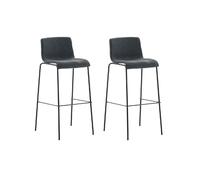Tabourets de bar Hoover lot de 2 - Gris foncé
