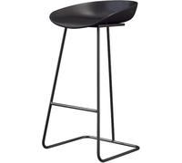 Tabourets de Bar industriels, Tabouret de comptoir avec Dos Bas, Jambe en métal Repose-Pieds, îlot de Cuisine, pub bistrot, Restaurant de Hauts tabourets, 300 Livres (Noir, 65 cm)