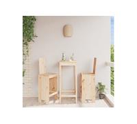 vidaXL Tabouret de bar 2 pcs. 40x42x120 cm pin massif