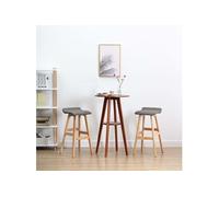 vidaXL Tabourets de bar lot de 2 gris foncé tissu249577 Gris G